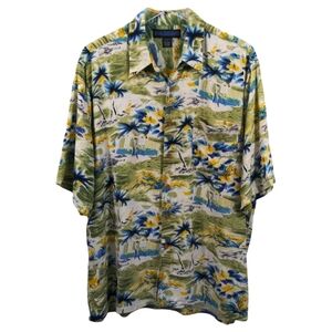 Hawaiian Print Shirt Sz L